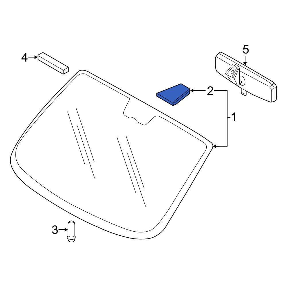 Ram Oe Aa Front Interior Rear View Mirror Mounting Base