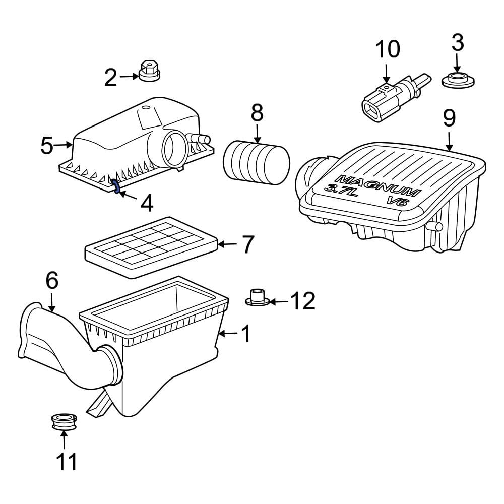 Ram OE 5277576 - Air Filter Housing Lid Clip