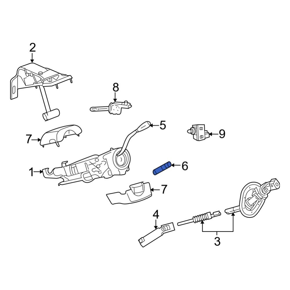 Ram OE 5057521AD Steering Column Tilt Adjuster