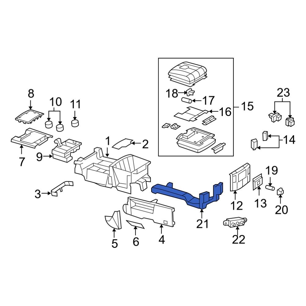 Ram OE 68053384AC - Rear Instrument Panel Air Duct