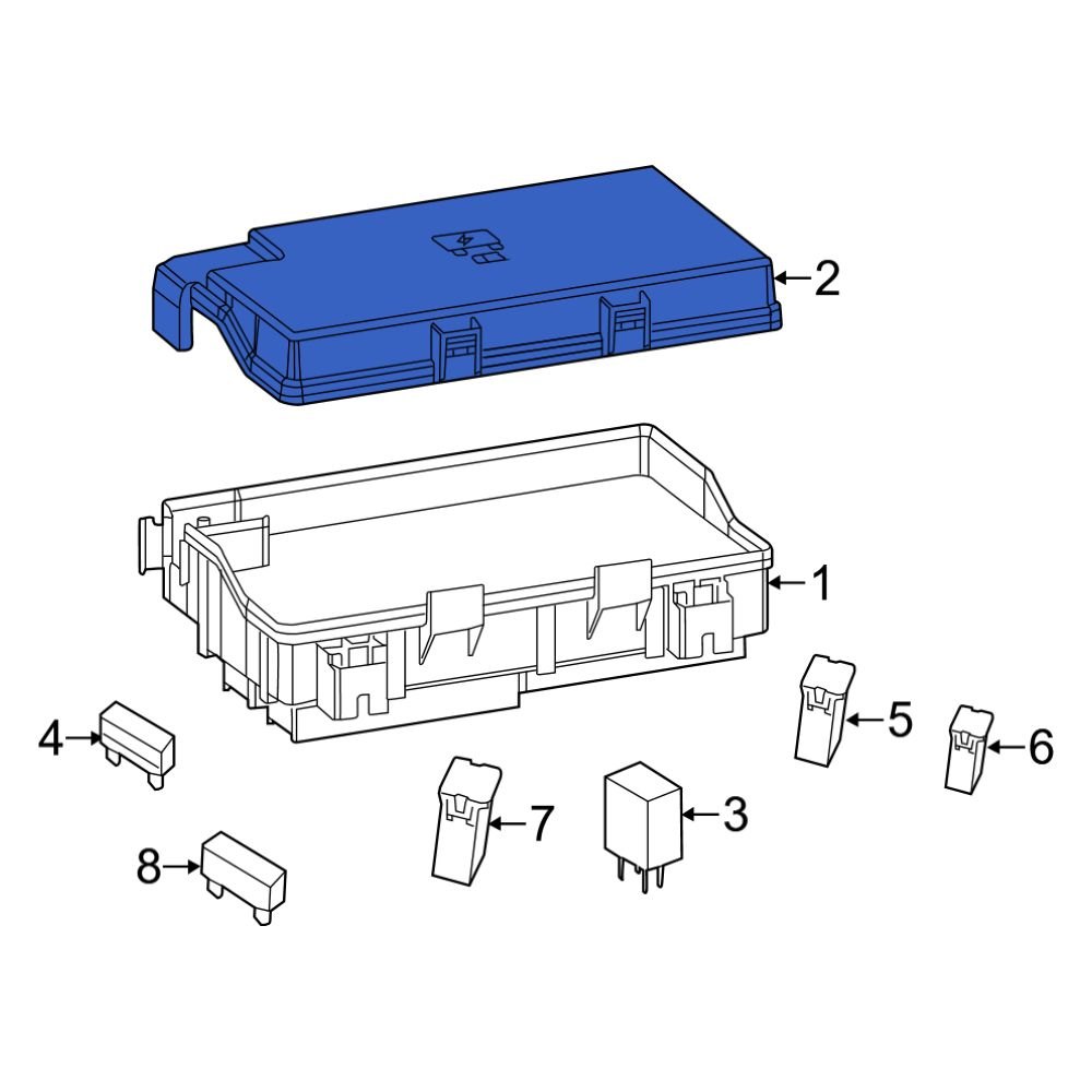 Ram OE 68202821AA Fuse Box Cover