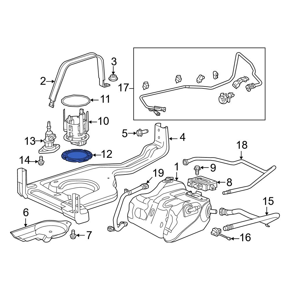 Ram OE 68101173AA Diesel Exhaust Fluid (DEF) Pump Lock Ring