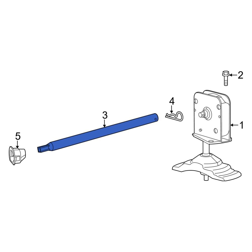 Ram OE 68196446AA Spare Tire Hoist Wrench