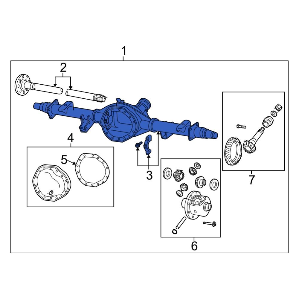 Ram OE 68284025AB Rear Differential Housing