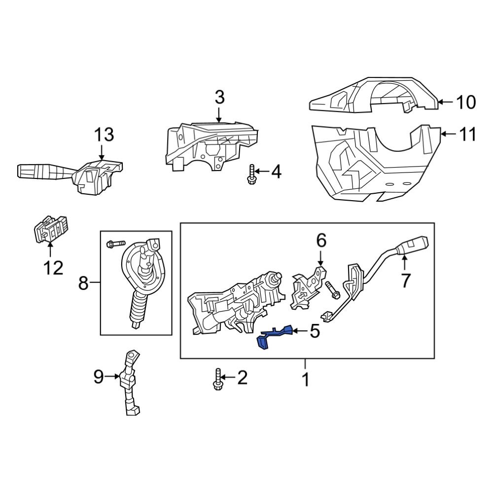 Ram OE 5057521AD Steering Column Tilt Adjuster