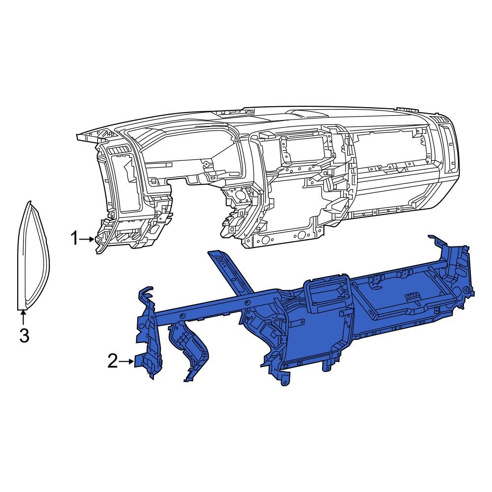 Ram OE 68462929AA Instrument Panel Reinforcement