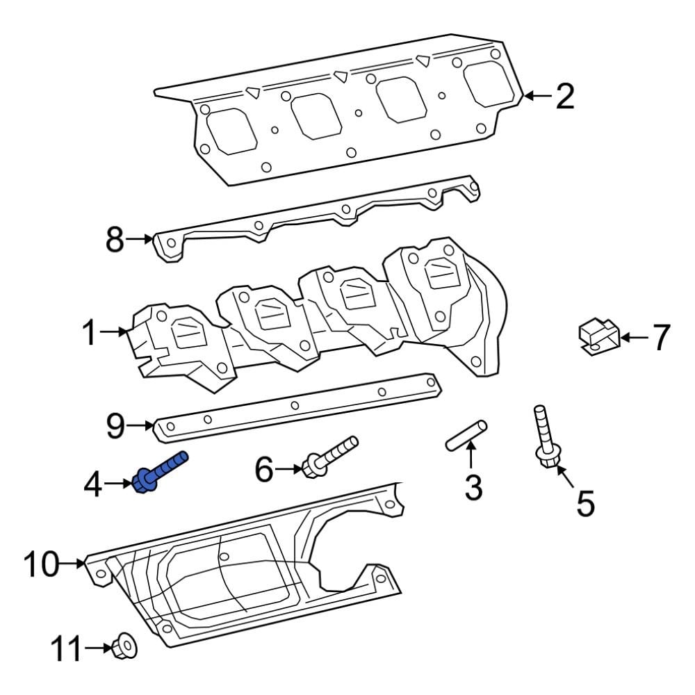 Ram OE 6511168AA Exhaust Manifold Bolt