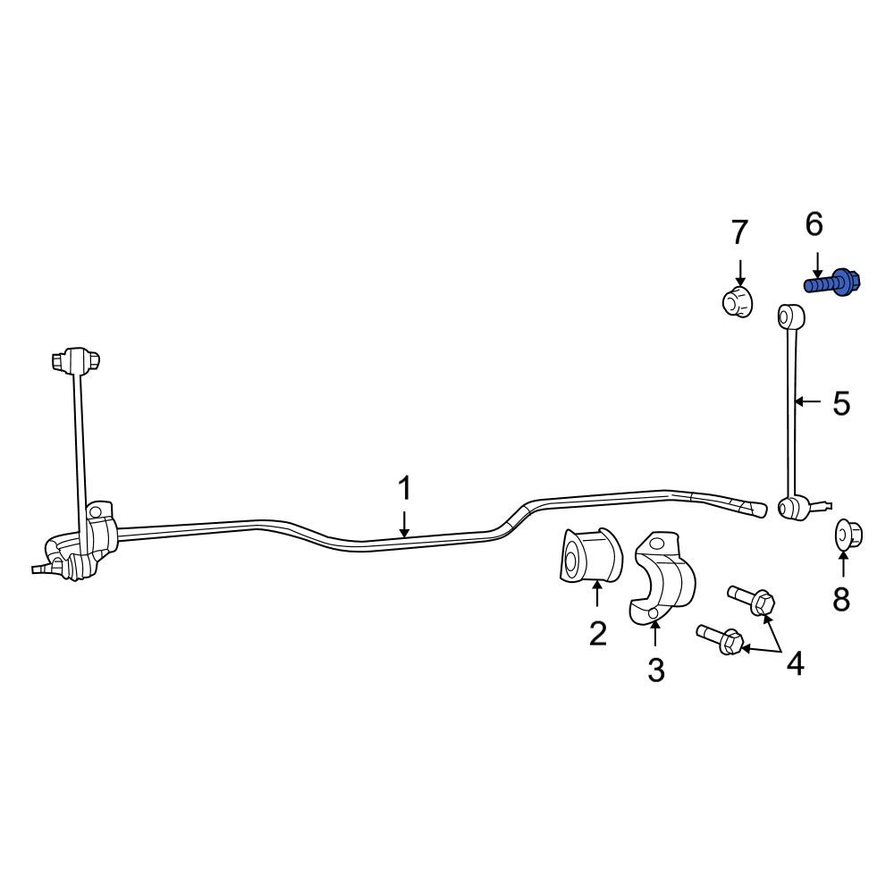 Ram OE 6104238AA Suspension Stabilizer Bar Link Bolt