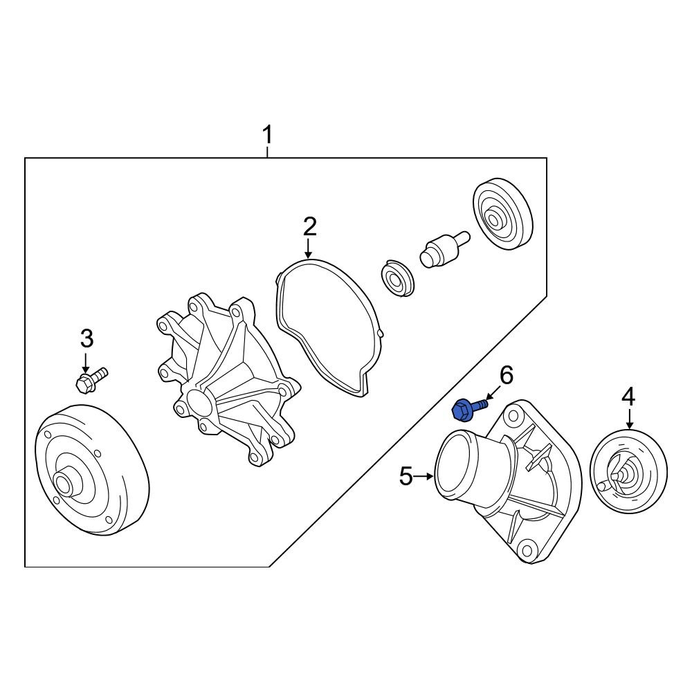 Ram OE 6505502AA Engine Coolant Thermostat Housing Bolt