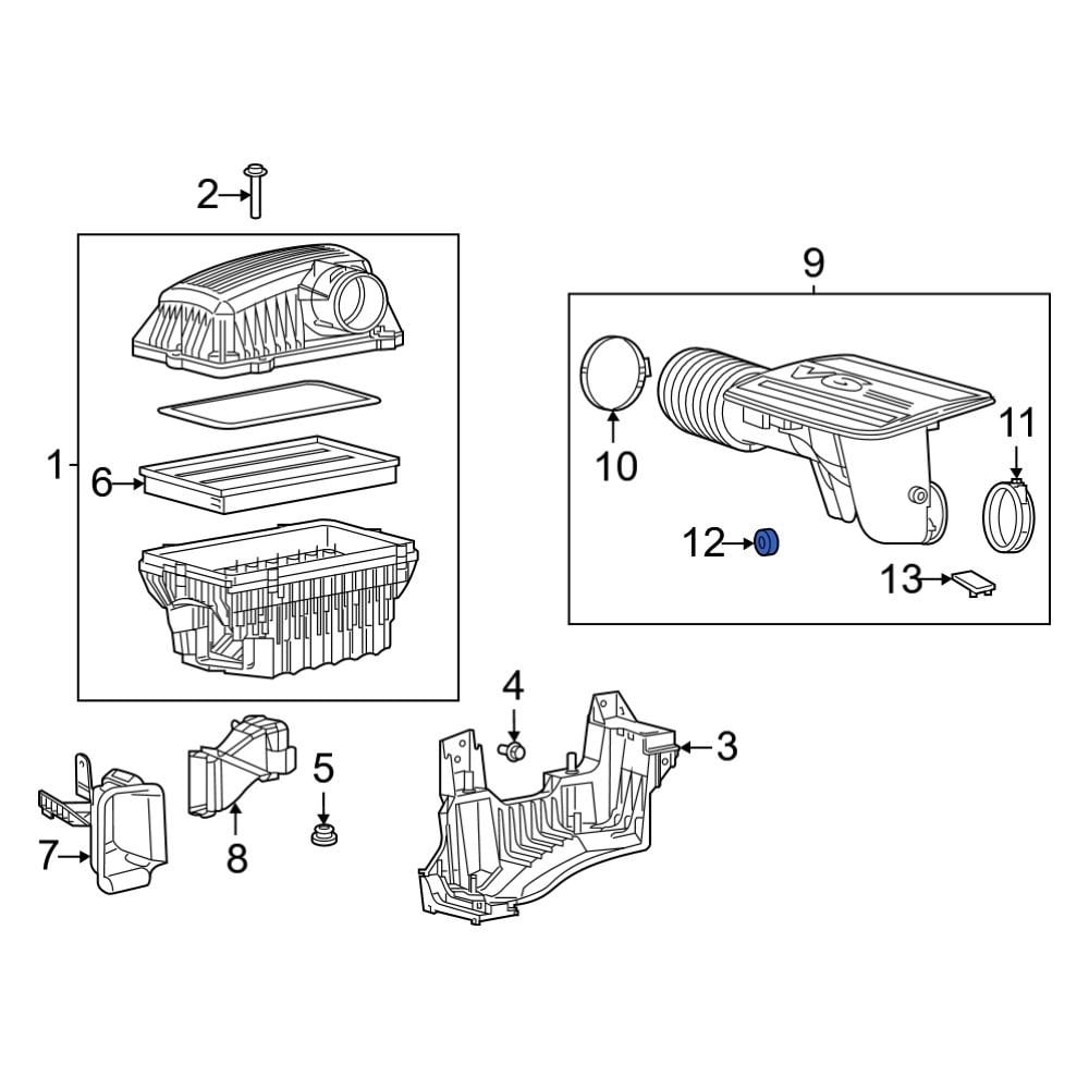 Ram OE 68149765AA - Engine Air Intake Resonator Grommet