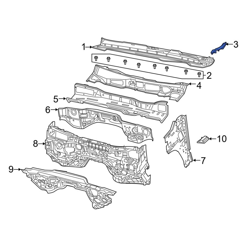 Ram OE 68299455AC Front Left Cowl Extension