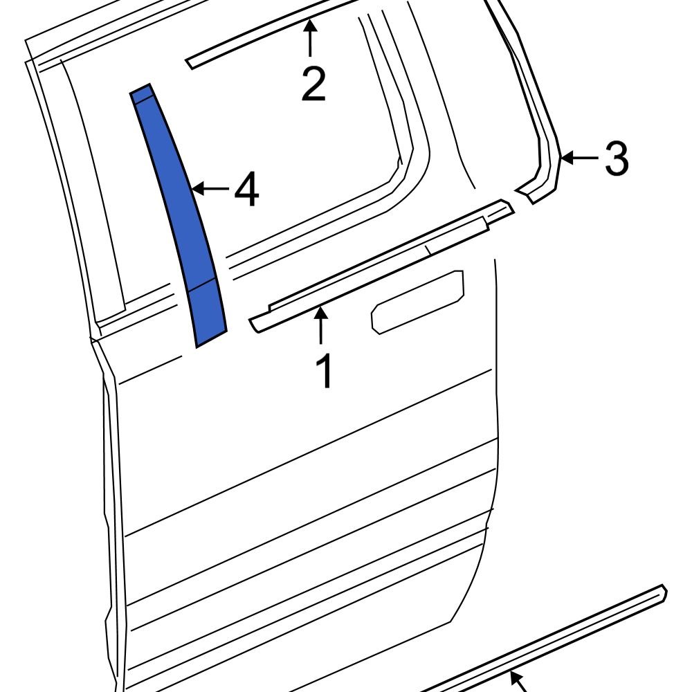Ram OE 68292934AC Front Right Door Applique