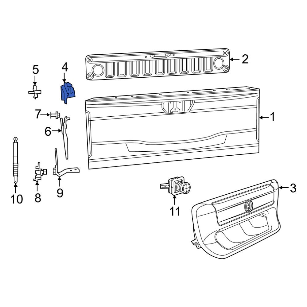 Ram OE 68312079AM Rear Tailgate Latch
