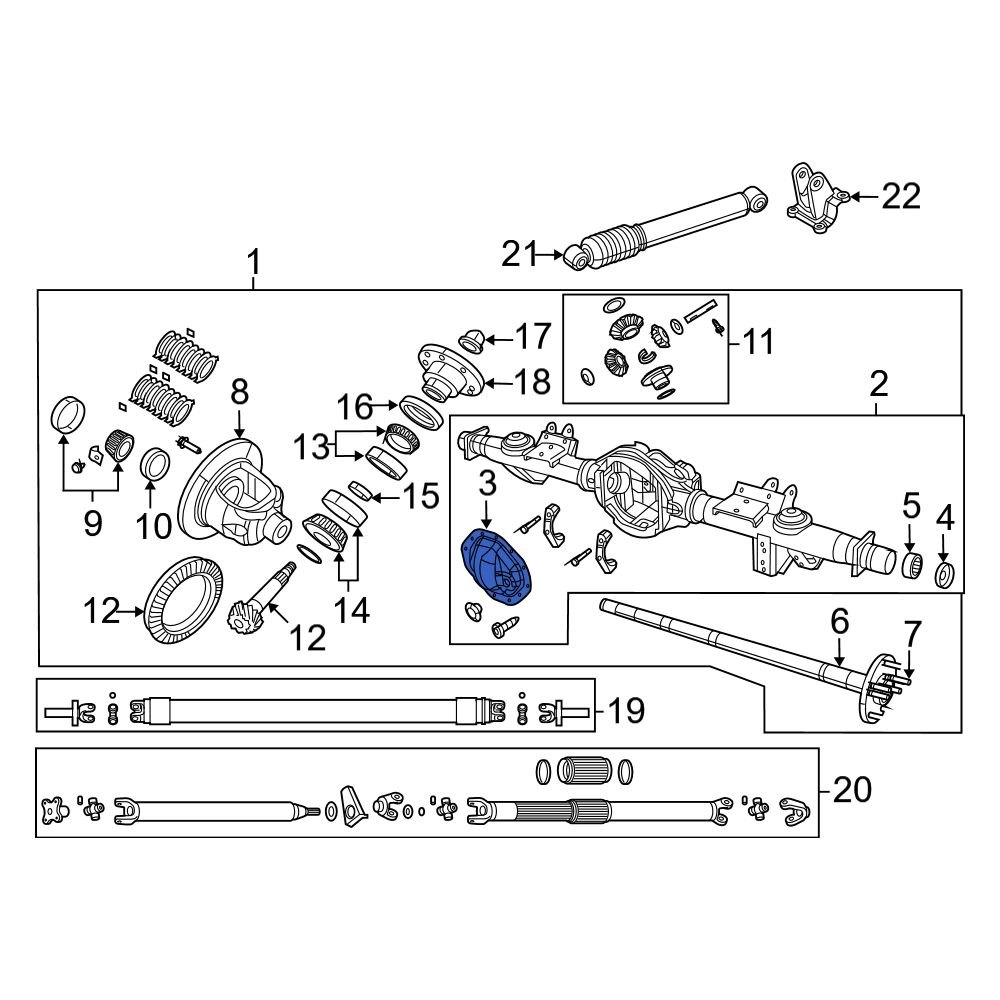 Ram OE 68356516AA Rear Differential Cover