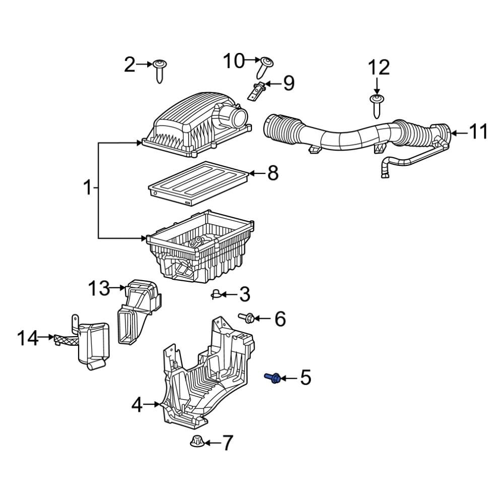 Ram OE 6105037AA Lower Air Filter Housing Screw