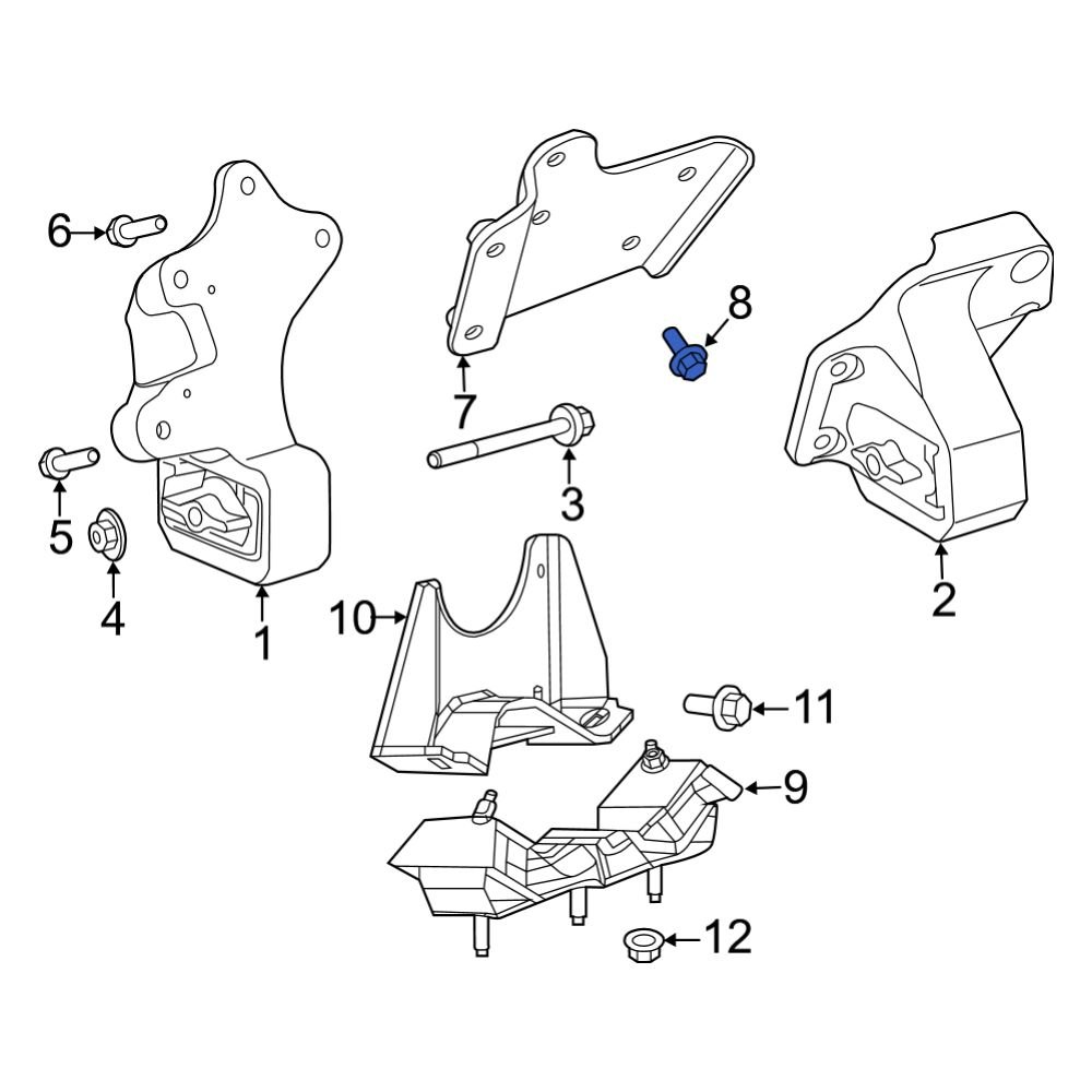 Ram OE 6512719AA Engine Mount Bolt