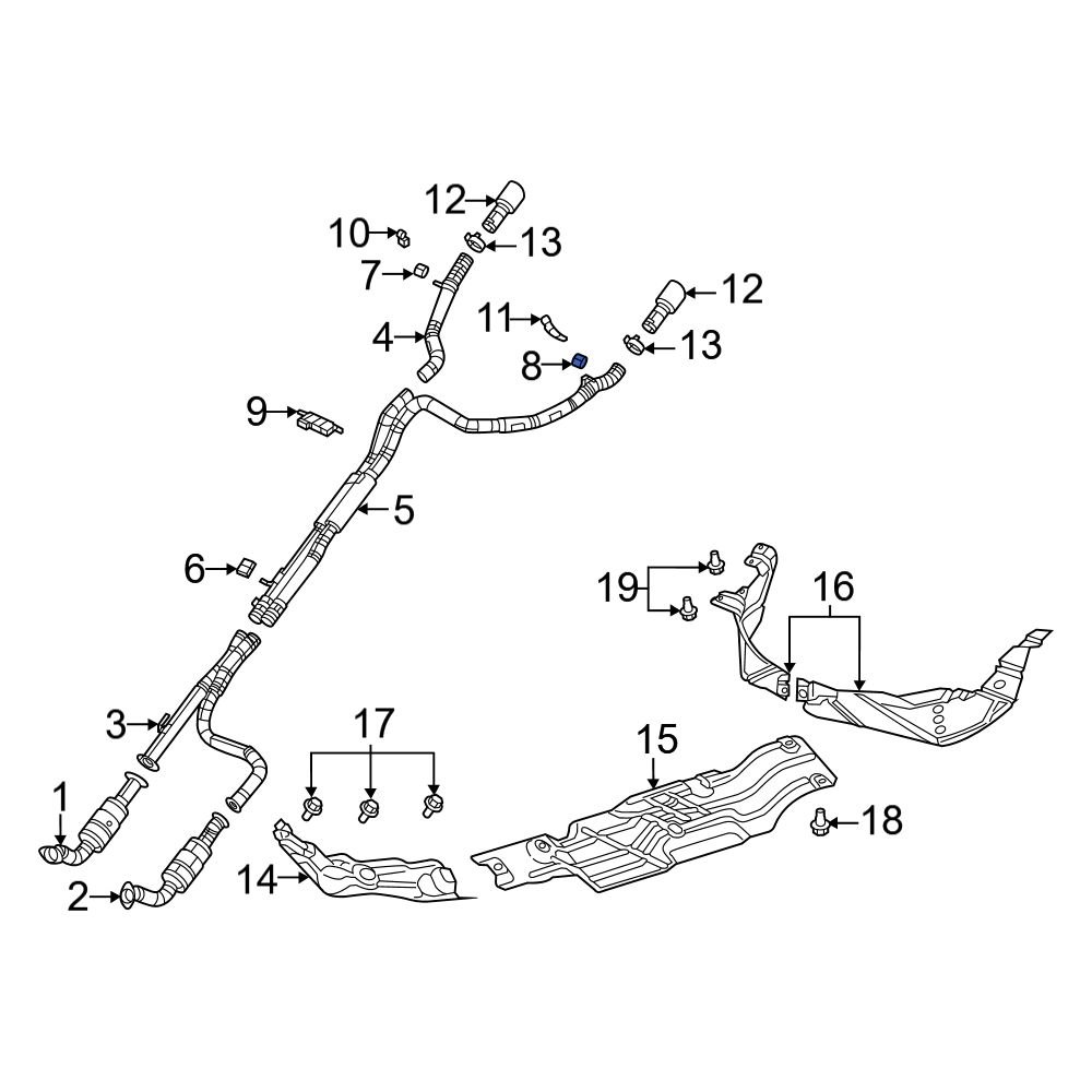 Ram OE 68519121AA Rear Exhaust System Hanger