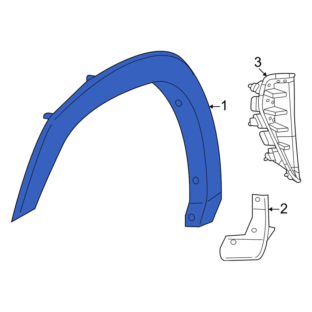 ファンデーション Ram OE 7FL25TZZAB - Front Left Wheel Arch Molding
