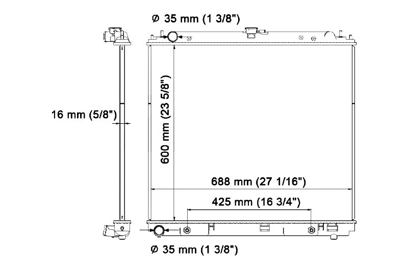 Reach Cooling® 41-2808 - Engine Coolant Radiator