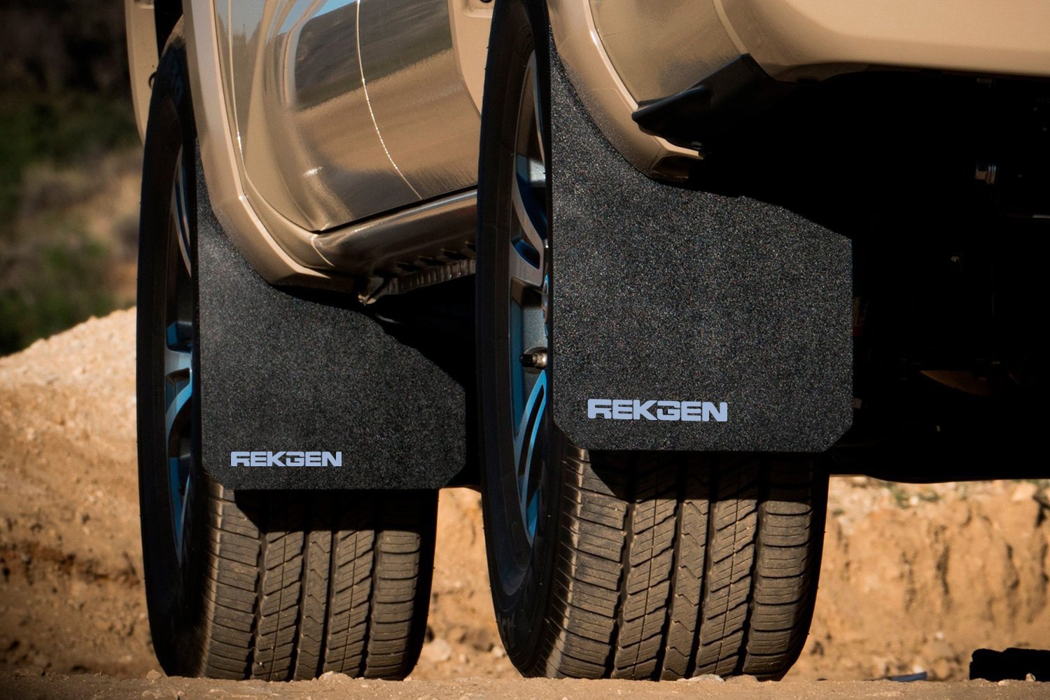 Rek Gen ® - Rally Edition Mud Flaps with Gray Logo.