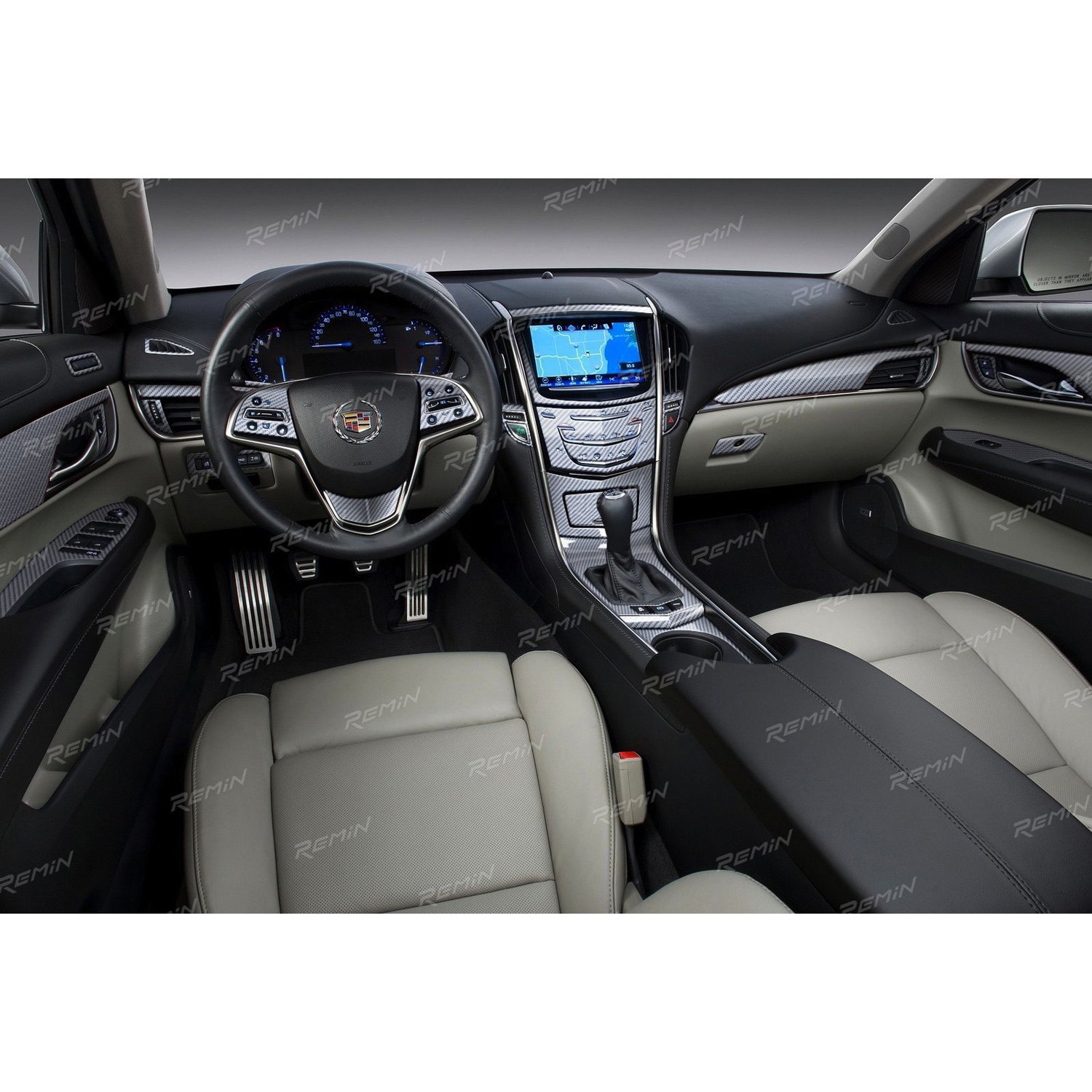 Fits Cadillac ATS 4DR 2013-2017 Medium Wood Dash Trim Kit 