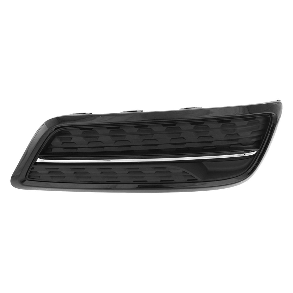 Passenger Side Fog Light Cover Black and chrome For Acura MDX 14-16 Plastic 