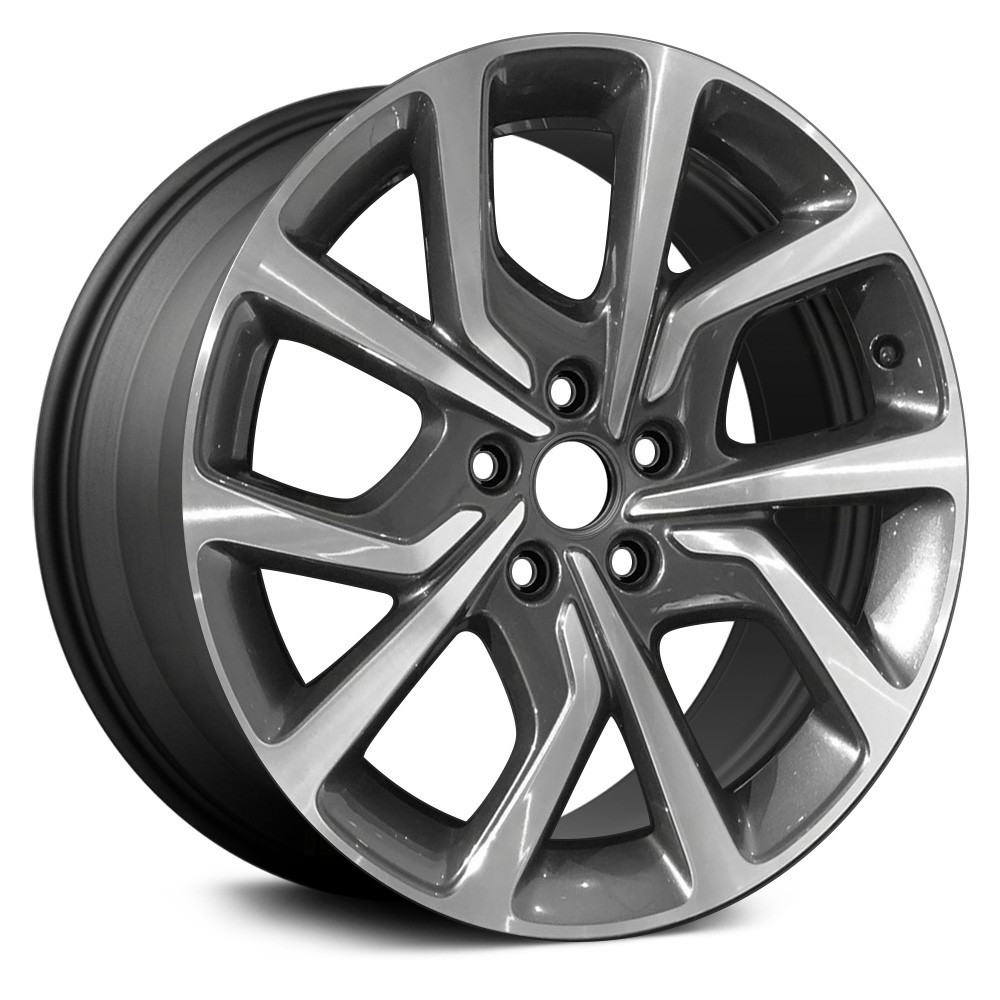 Replace® ALYGB075U30 - 10-Spoke Machined and Dark Charcoal 19x8.5 Alloy ...