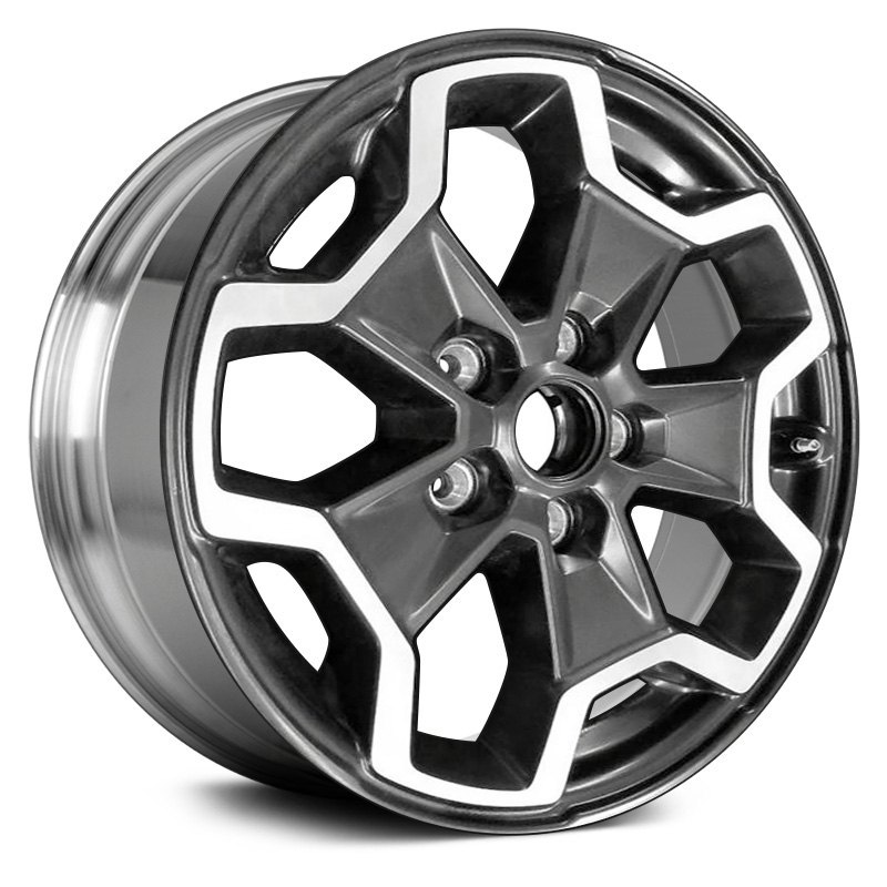 Replace® ALYJG014U90 - 5 Split-Spoke Polished Black with Red Jeep