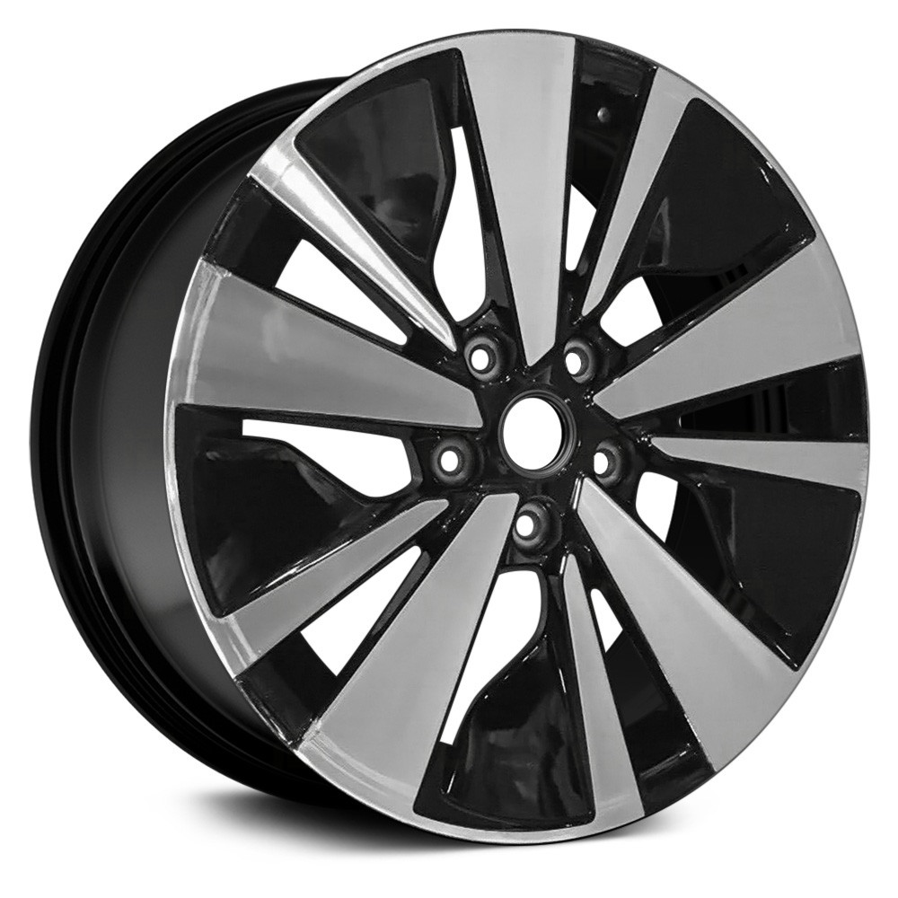 Replace® ALYNN067U45 - 10 Turbine-Spoke Machined and Black 17x7.5 Alloy ...