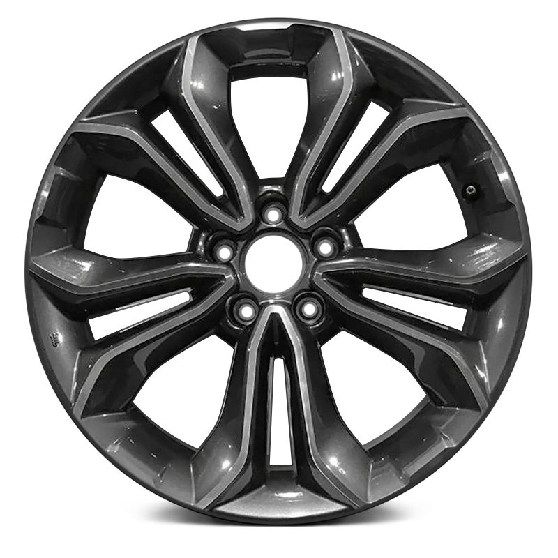 Replace® ALYHU012U30 - 6 V-Spoke Machined and Dark Charcoal 18x7.5 ...