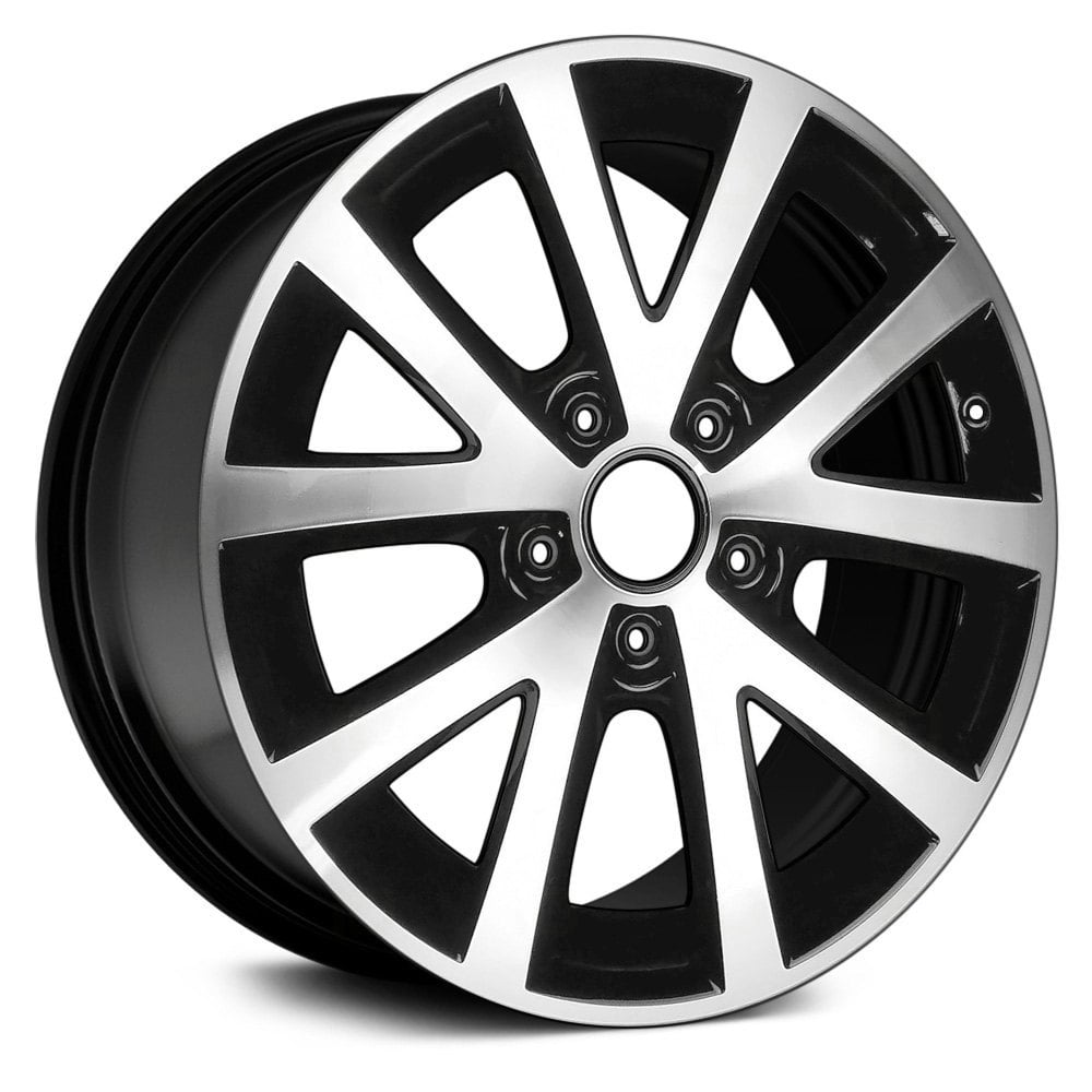 Replace® - Volkswagen Jetta 2017 5 V-Spoke Machined and Gloss Black ...