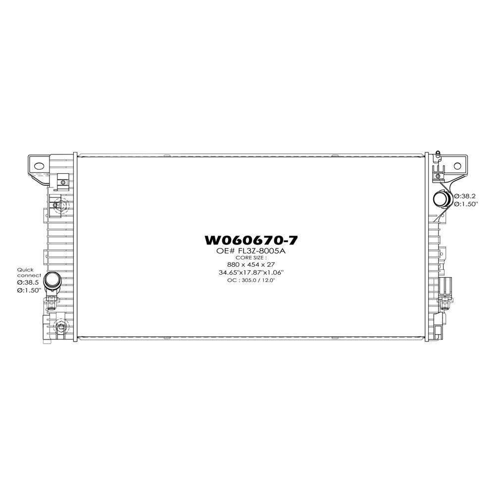 Replace® RAD13510 - Engine Coolant Radiator