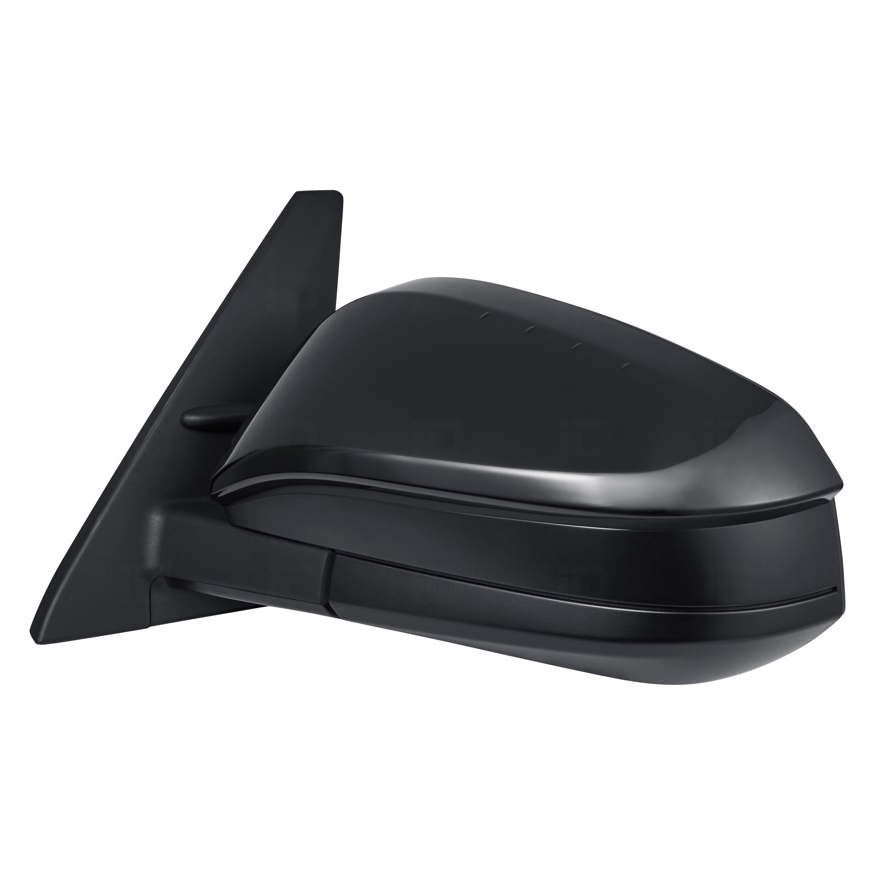 Fit System 61130F Driver Side Power Mirror - Black With Chrome Cover, Replacement For 97 Ford Expedition/Lincoln Navigator