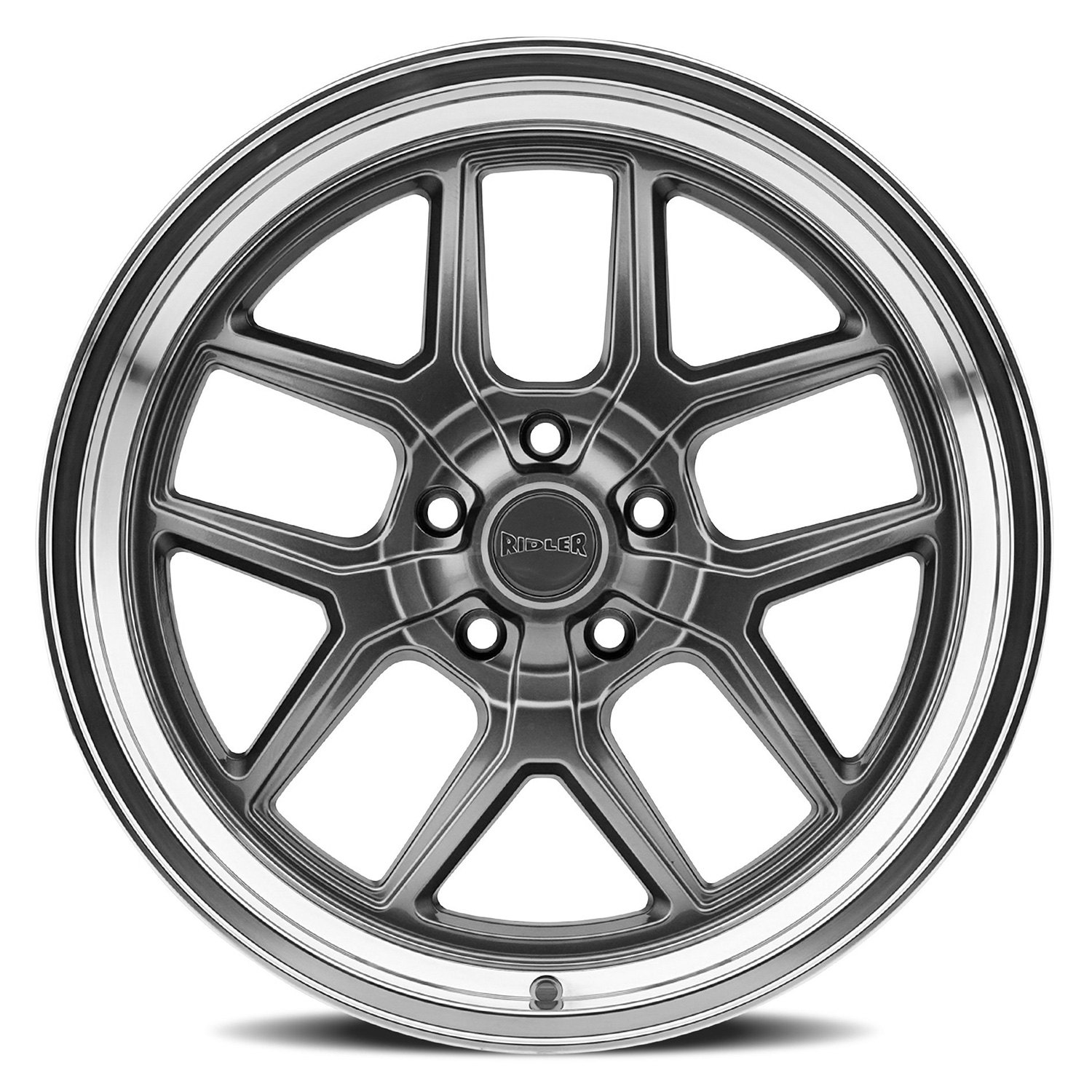 RIDLER® 610 Wheels - Gloss Gray with Polished Lip Rims
