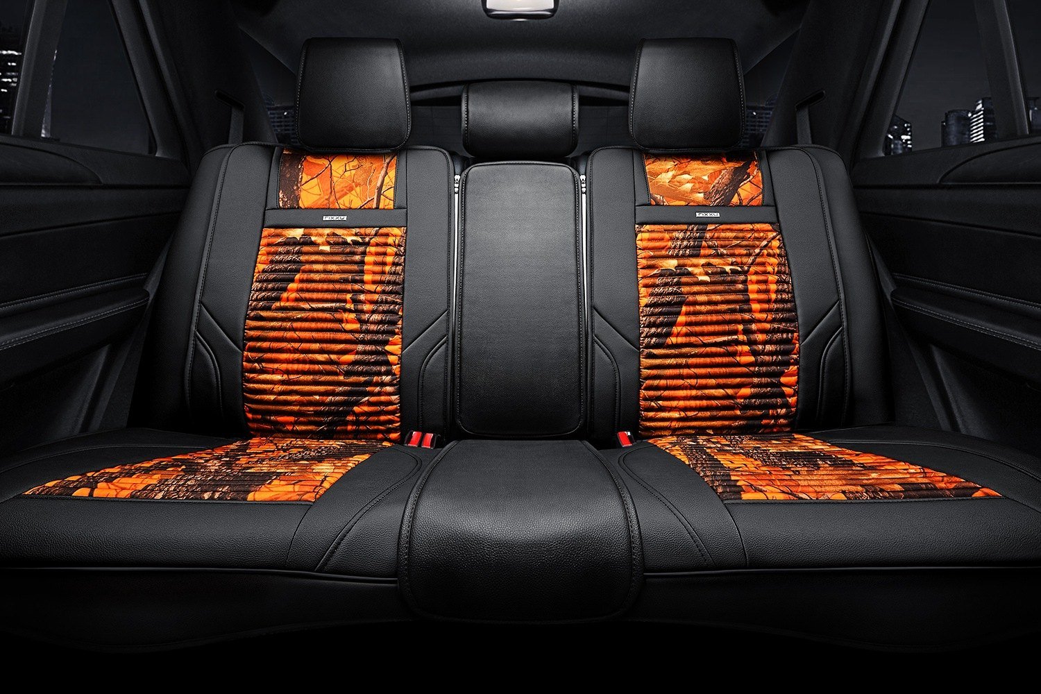 Rixxu™ Camo Series 2nd Row Orange Camo Seat Cover