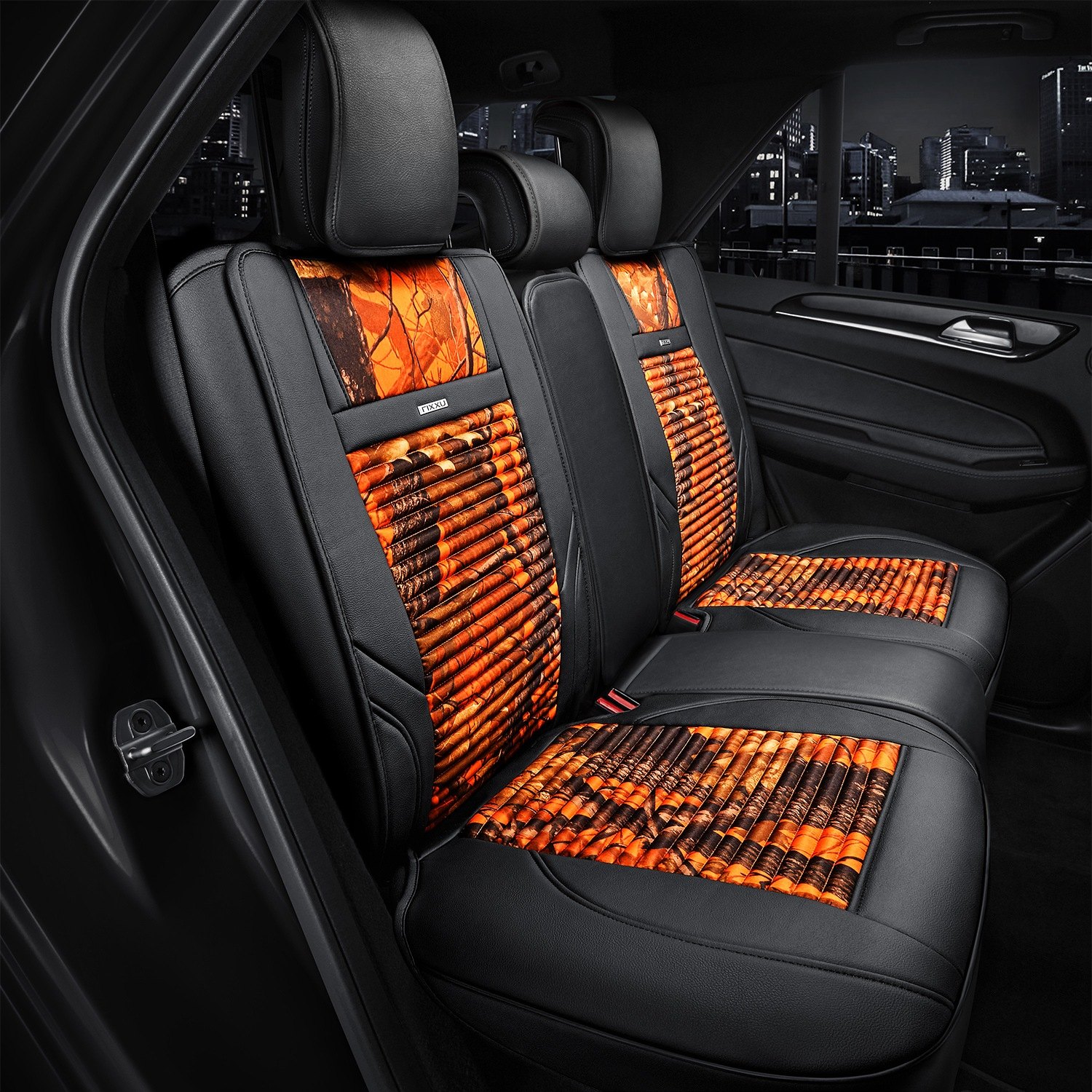 Rixxu™ Camo Series 2nd Row Orange Camo Seat Cover