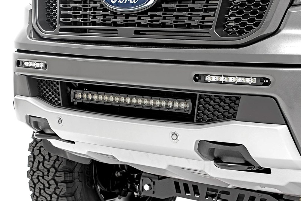 Rough Country® Ford Ranger 2019 Front Bumper Mounted 20" 100W Spot
