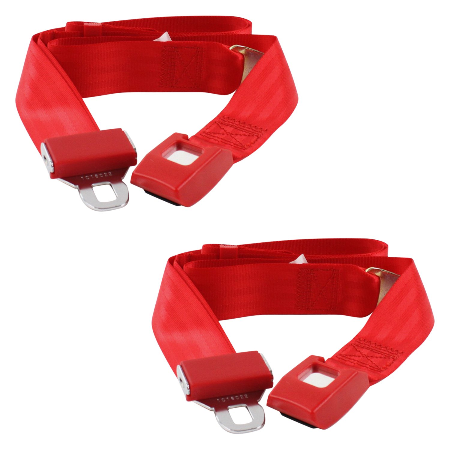 SafeTBoy® STBA2B967 2Point Standard Bucket Lap Seat Belts, Red