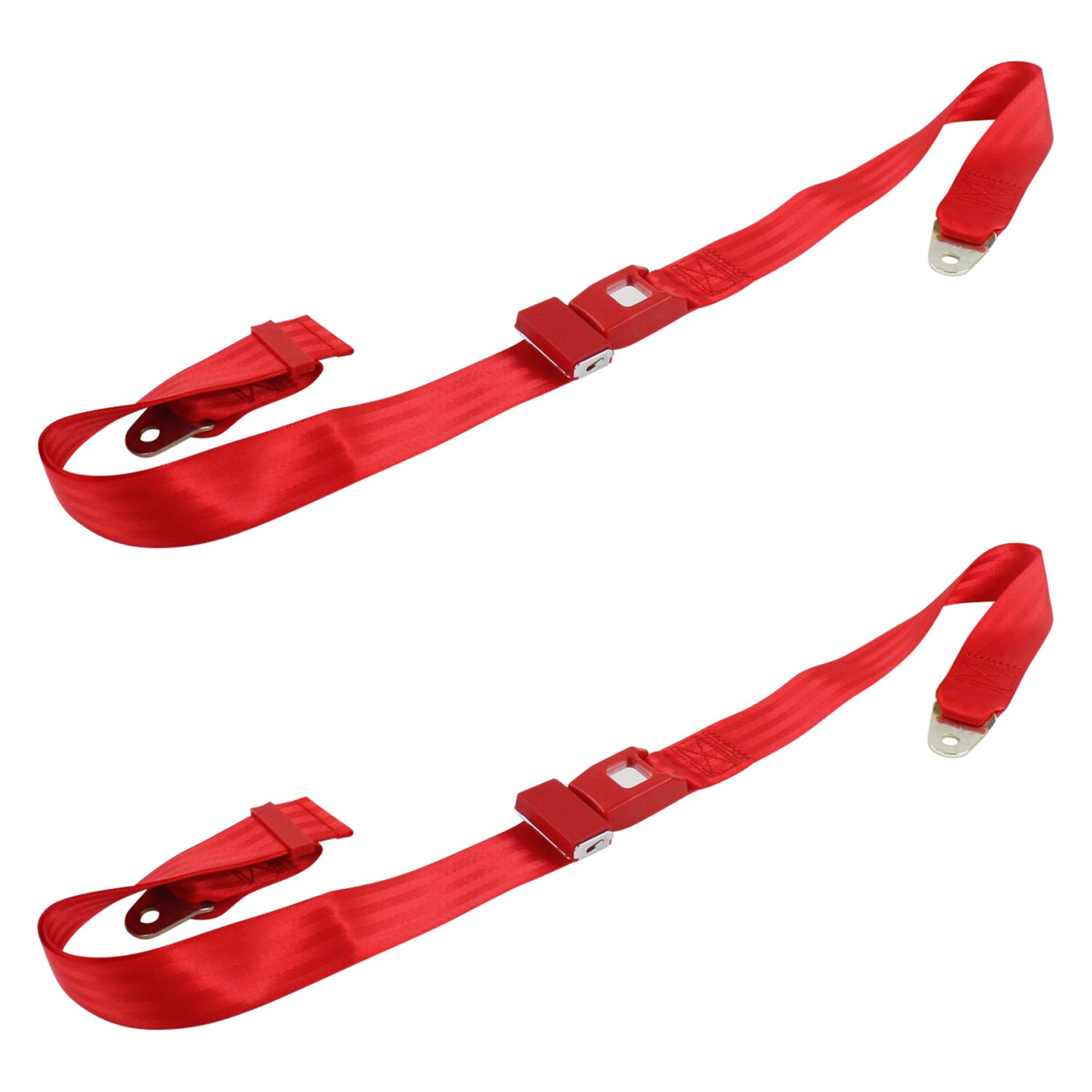 SafeTBoy® STBA2B9A4 2Point Standard Bucket Lap Seat Belts, Red