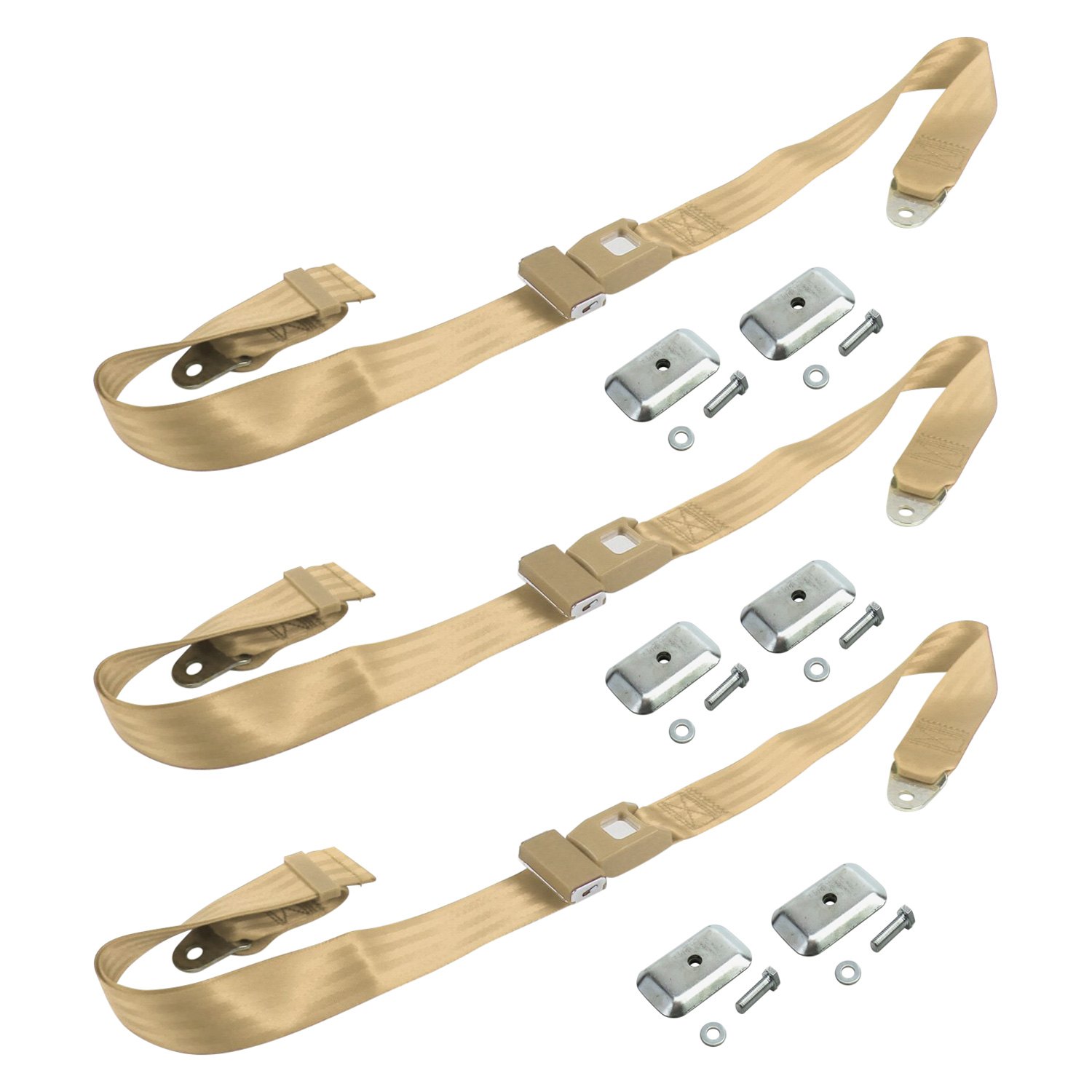 SafeTBoy® STBD15CF 2Point Standard Buckle Bench Lap Seat Belts with