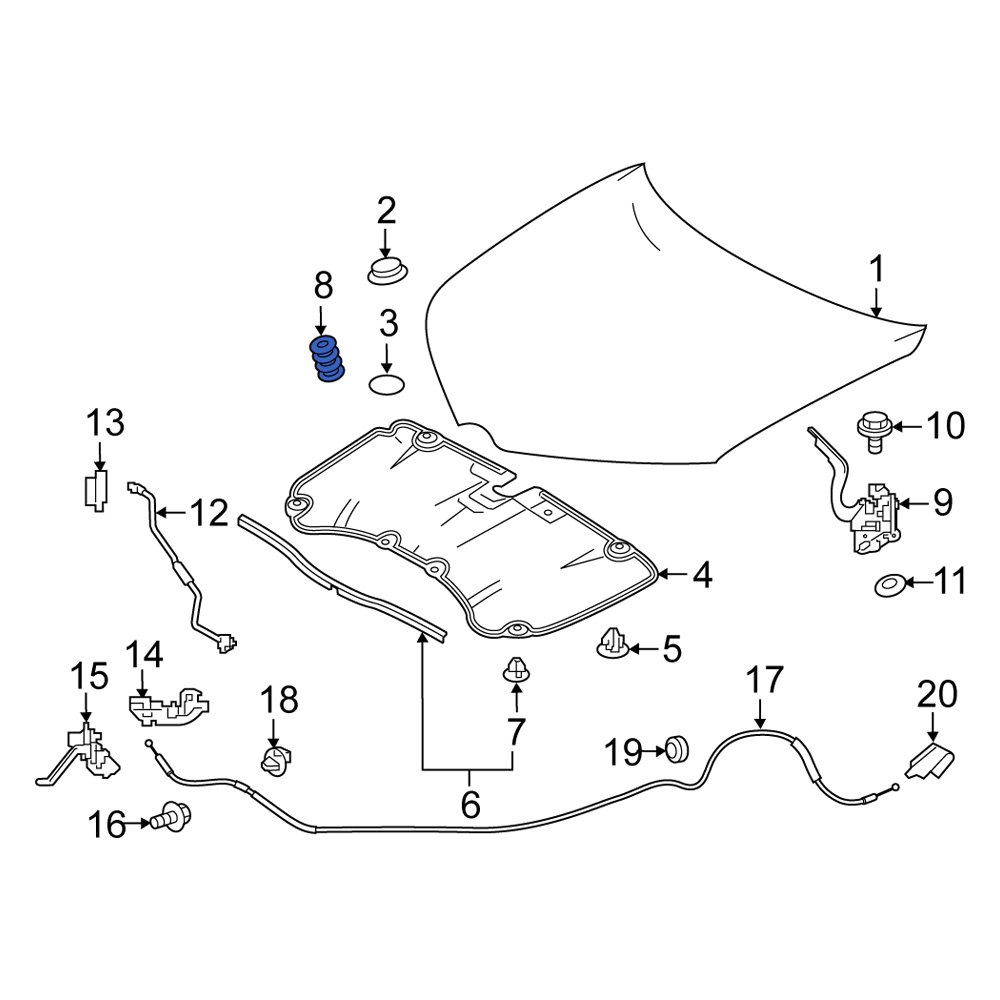 Scion Oe 9008454012 - Rear Lower Liftgate Bump Stop