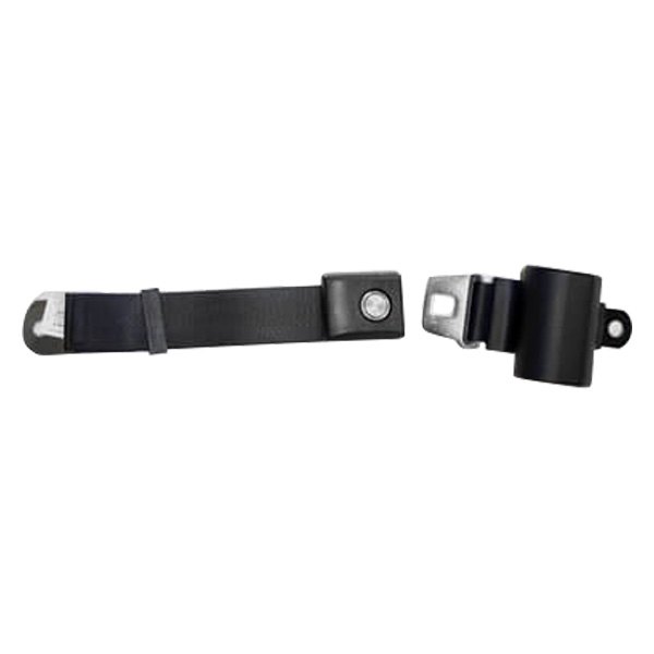 Scott Drake® SB-BK-65-PBSB - Retractable Push Button Seat Belt, Black