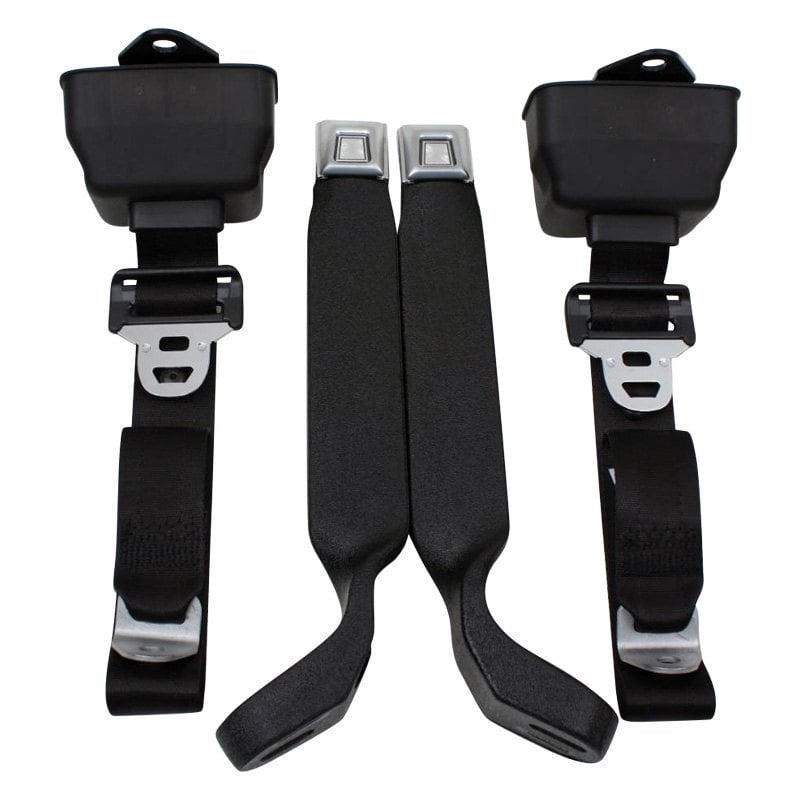 Seatbelt Solutions® B7879p1000 - 3-point Retractable Seat Belts, Black