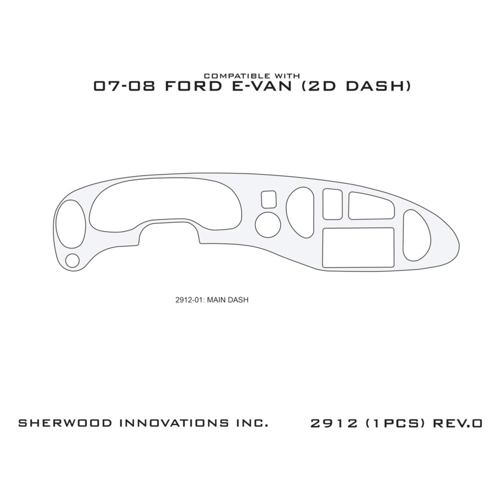 Sherwood® 2D2912BI 2D Cherry Rosewood Main Dash Kit (1 Pc)
