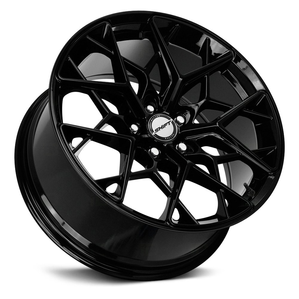 Shift wheels piston wheels gloss black rims