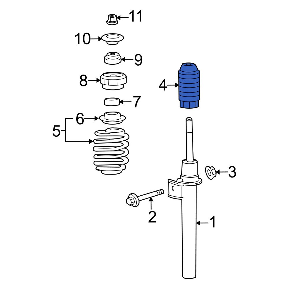 Smart OE 4533230292 Front Suspension Strut Bellows