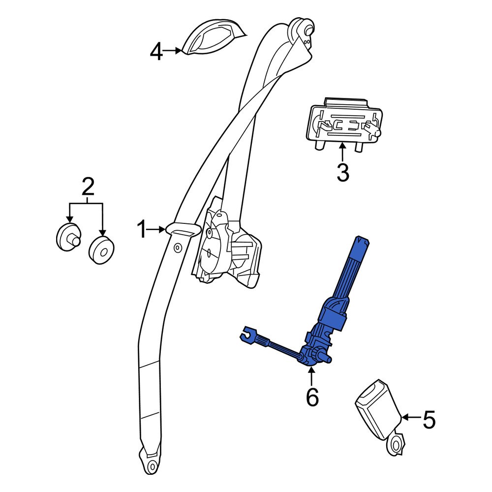 Smart OE 4518600084 Left Seat Belt Pretensioner