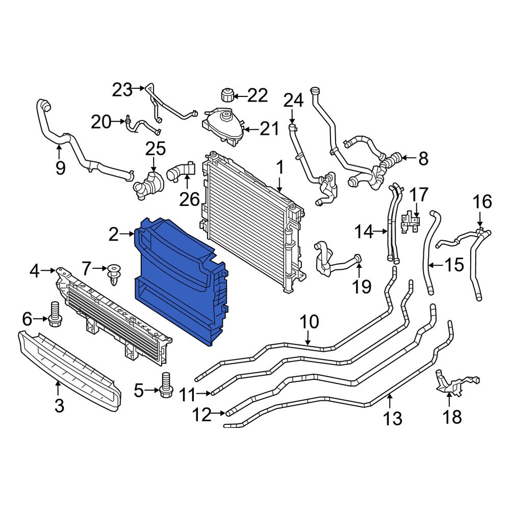 Smart OE 4535050430 Front Upper Radiator Support Air Duct