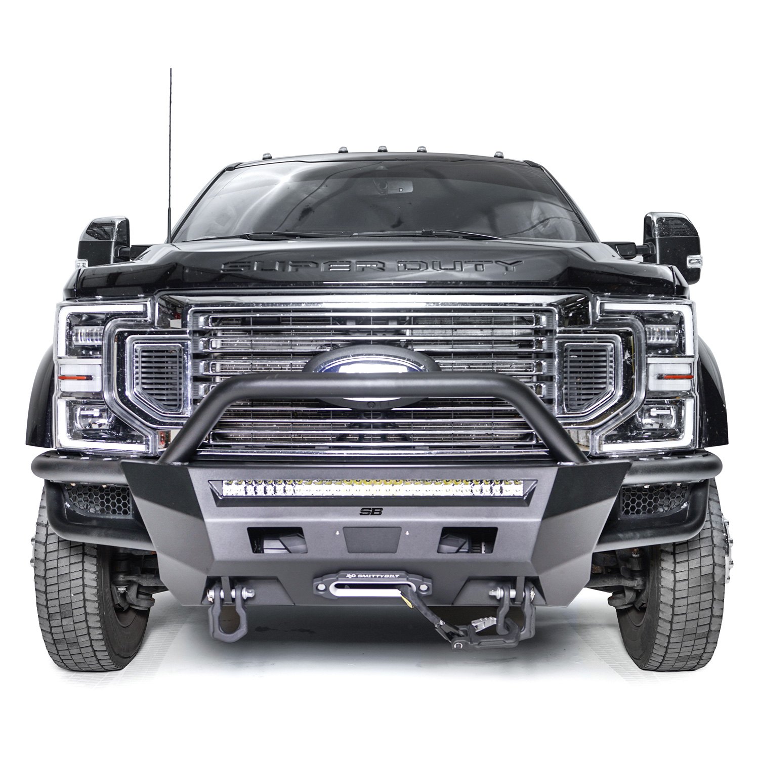 Smittybilt® - Adventure Series Full Width Front Winch Pre-Runner Bumper ...