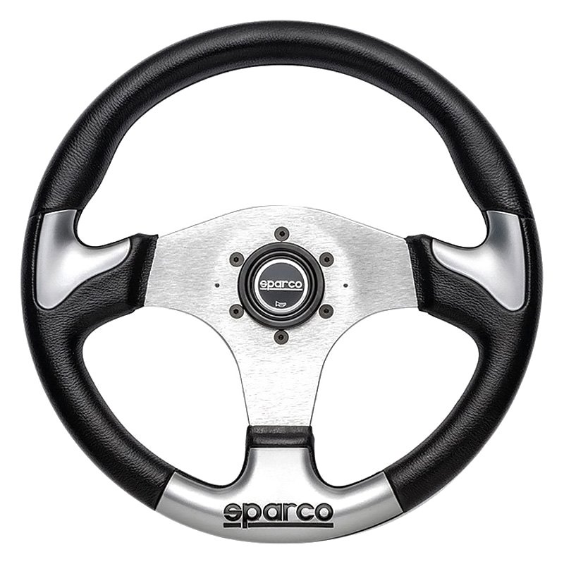  Sparco 015R345MSN Suede Steering Wheel , Black